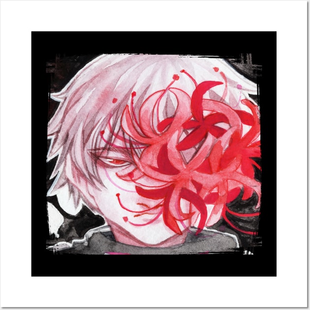 Kaneki and spider lily Wall Art by Techagau